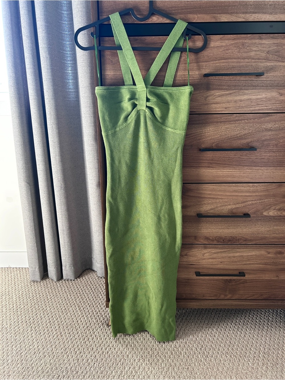 RW&CO. Green Knit Midi Dress